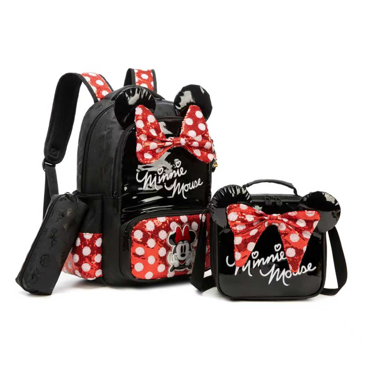 Minnie Mouse sparkle 3-piece Backpack Set