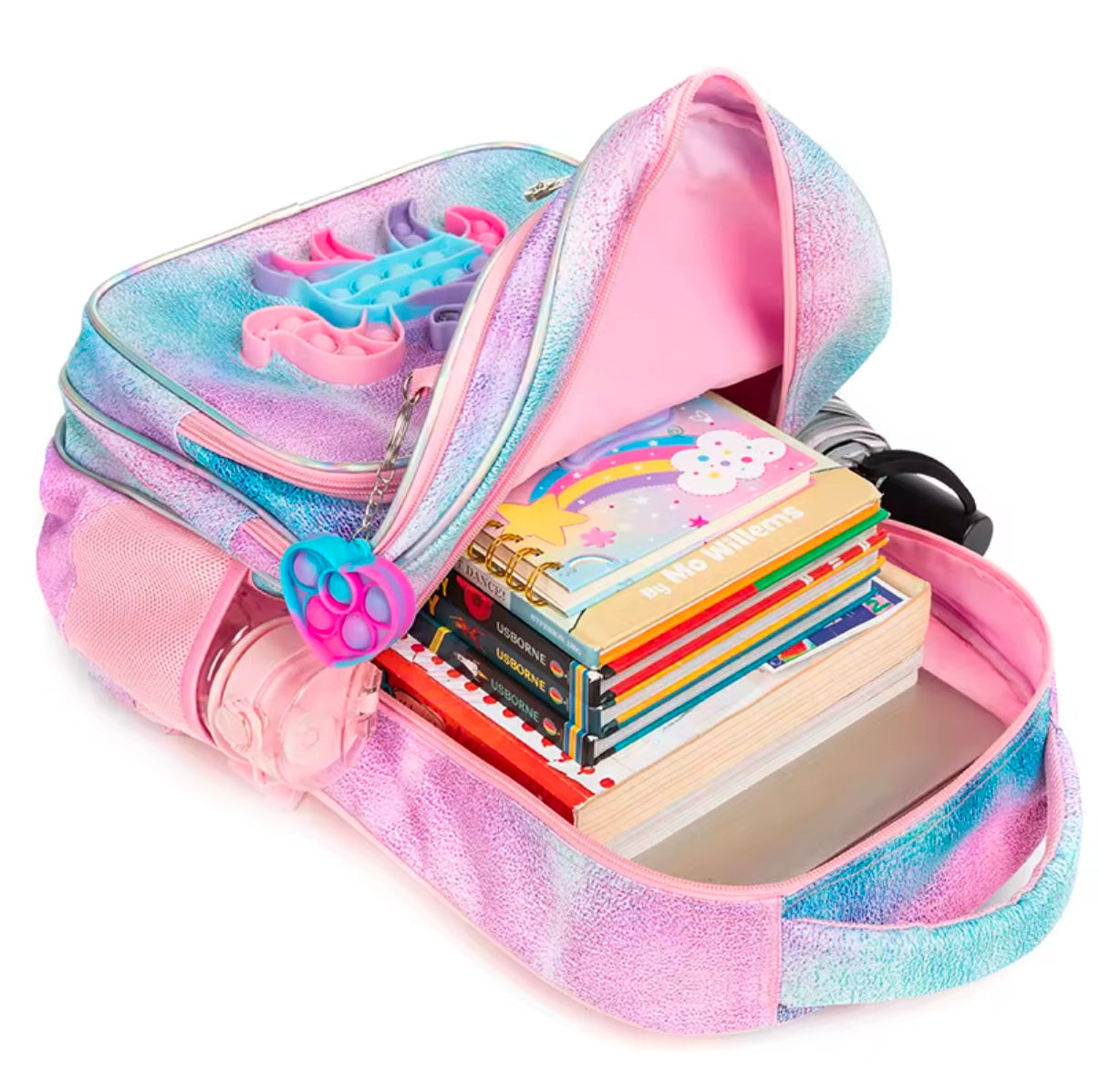 Magical Unicorn Pop-it 3-Piece Purple Backpack Set