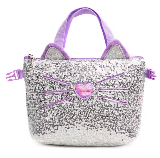 Sparkling Kitty 3-Piece Iridescent Backpack set