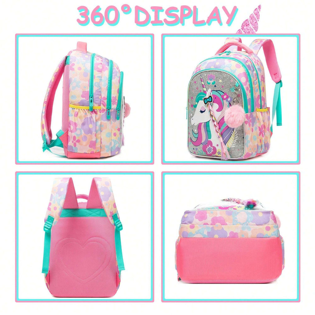 Magical Unicorn 3-Pieces Sparkle Backpack set